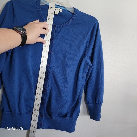 Cherokee Women's Blue Cardigan Sweater Size Large - Picture 8 of 14